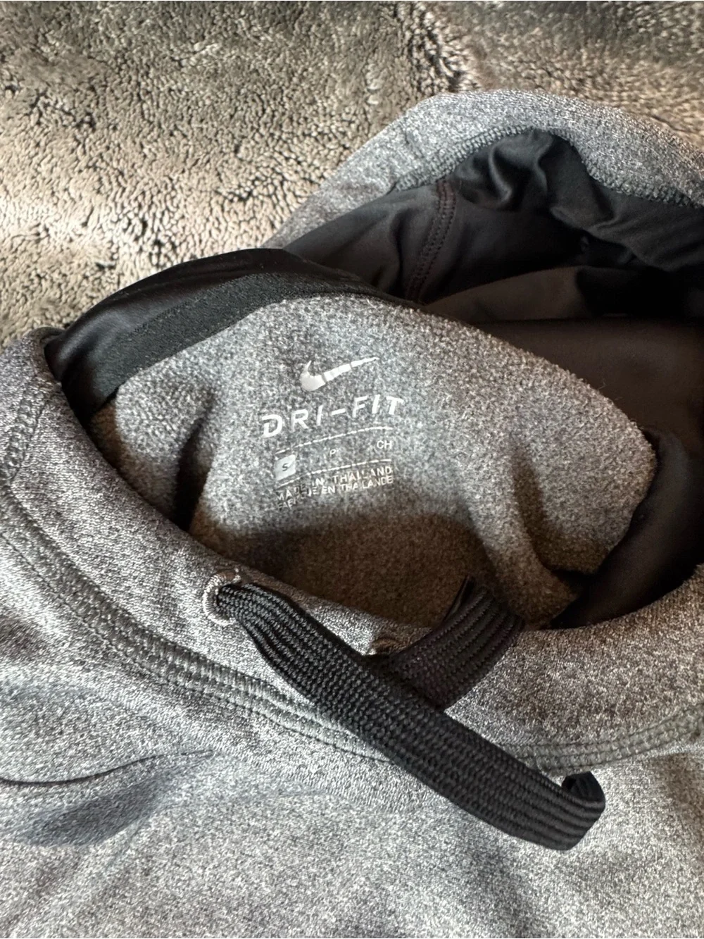 Nike Gray Women’s Pullover Hoodie with Black Swoosh
